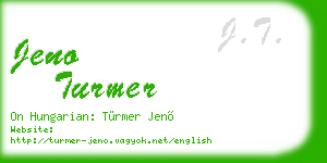 jeno turmer business card